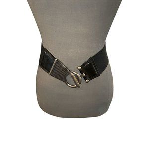 Women's Black and Silver buckle belt size large/XL